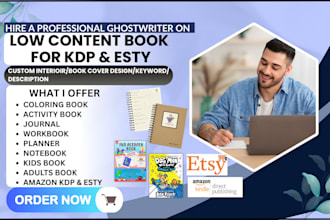 design amazon kdp journal, workbook, notebook, digital planner, kdp low content