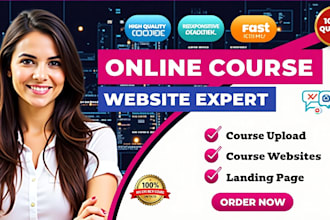 design and develop a fully customized online course website, kajabi website