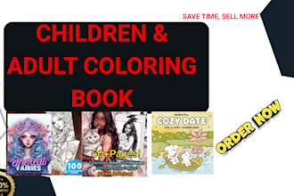 design KDP coloring pages, activity books, and covers for kids or adults