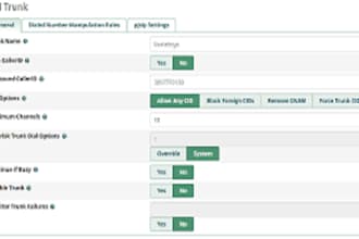 install config freepbx and add sip trunk