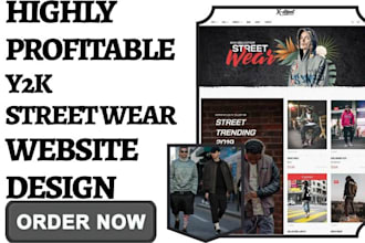 build fashion y2k clothing shopify streetwear activewear store y2k brand website