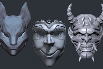 sculpt 3d mask 3d helmet cosplay mask 3d cosplay props 3d model mask for prints