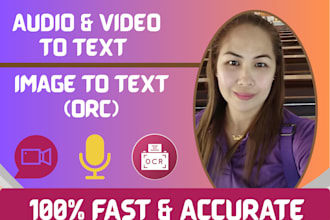 transcribe video, audio and images to text accurately