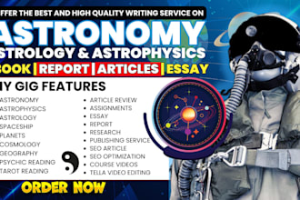 ghostwrite astronomy ebook, astrology, astrophysics, article writing and review