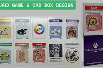 do children card illustration card box tarot card frame tcg mock up design