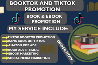 do viral booktok and tiktok promotion ebook marketing book kdp ads bookrank
