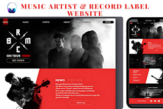 do wordpress music website, music artist website, podcast, record label website