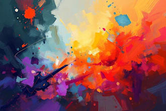 paint digital professional abstract art by hand