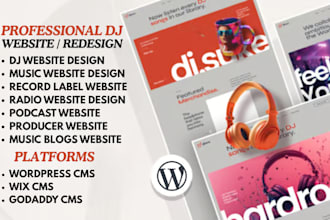 conceive a striking dj website band and music blog website record label website