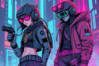 draw your character fantasy medieval cyberpunk steampunk etc