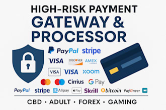 setup high risk payment gateway, integrate payment processor 2d shopify payment