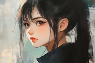 draw anime style character or fanart