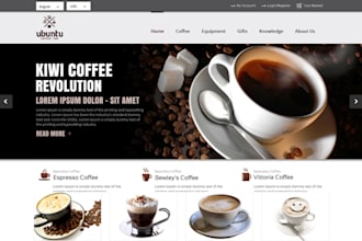 design private label coffee website tea brand store coffee dropshipping website