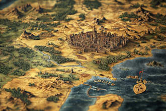 draw hand drawn fantasy map for you