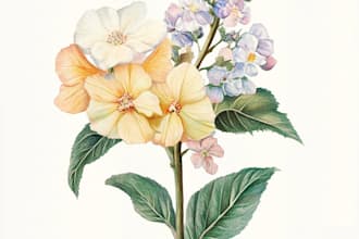 reate botanical watercolor illustration for you