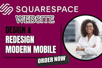 do expert squarespace web design redesign modern mobile friendly
