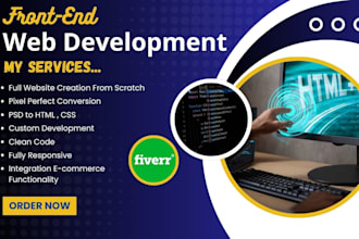 build or re build custom website using html, CSS and javascript