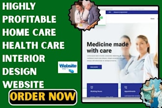 design home care home decor interior design health care home care logo website