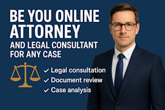be your online attorney, legal consultant on any case