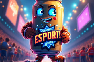 design high quality walking beer can mascot logo with unlimited revision