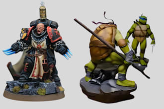 do 3d print and paint warhammer 40k, aos, lotr, sw legion and board game minis