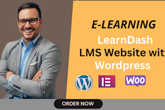 expertly build wordpress lms website education website learndash with tutor lms