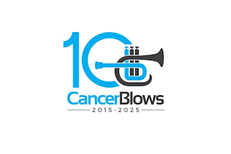 design cancer blows anniversary logo