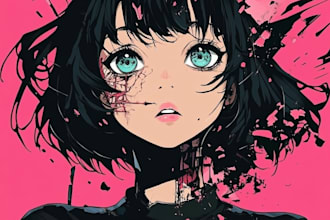 draw quality anime vtuber model live2d model