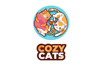 design cozy cats feel warm fuzzy logo