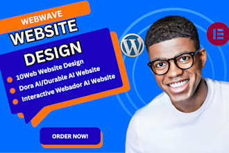 build stunning 10web webador website, durable ai replit webwave webste design