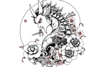 create your japanese custom tattoo design and illustration