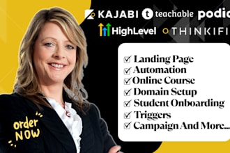 upload course content to kajabi podia teachable learndash thinkific course
