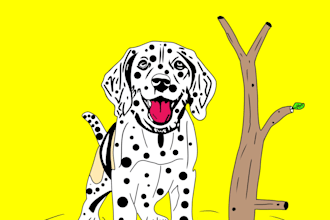 draw cute cartoon characters, animal in less than 24 hours