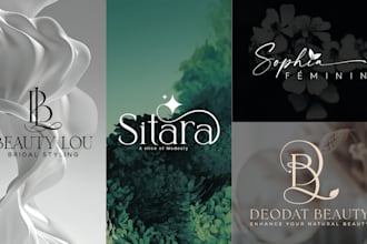 do luxury cosmetic skincare beauty salon logo design