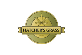 design creative hemp cannabis theme logo