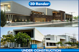 do 3d interior exterior renovate for home, office commercial
