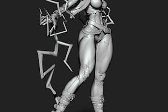 design nsfw character,superhero anime figures, female nsw art,3d toy model stl