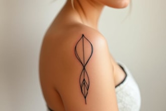 create minimal line art tattoo for you