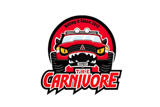 design colorful carnivore or automotive brand logo