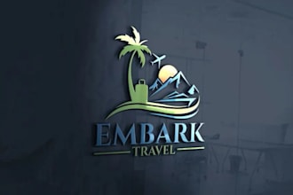do professional travel agency logo design