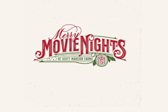 design family farm christmas movie viewing night logo