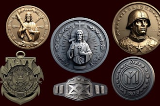model 3d coin medallion model bas relief 3d pendant cnc model for 3d printing