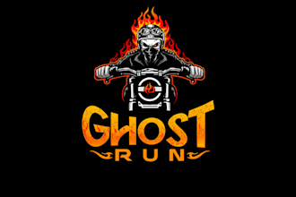 design awesome ghost run logo