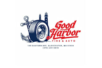 design good harbor tire auto logo