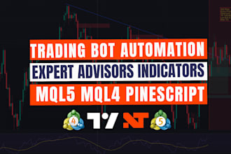 create expert advisor for metatrader mt4 mt5 indicator, trading bot