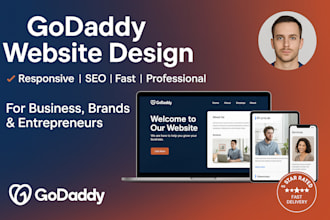 design and develop a professional, responsive, and seo friendly godaddy website