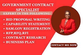 write a professional government contract proposal and capability statement