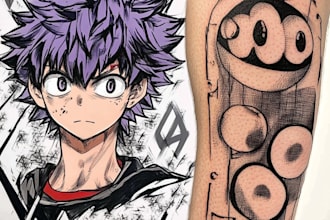 create a tattoo design of tattoo sleeve