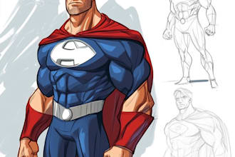 do concept art superhero character for comics cartoon