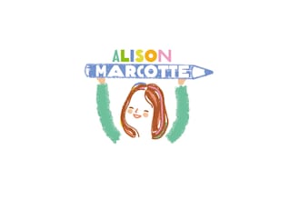 design playful cheerful children book author logo
